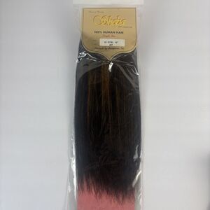 Human Hair Weft STW 10" Color 407 Dark Brown and Light Brown Sheba